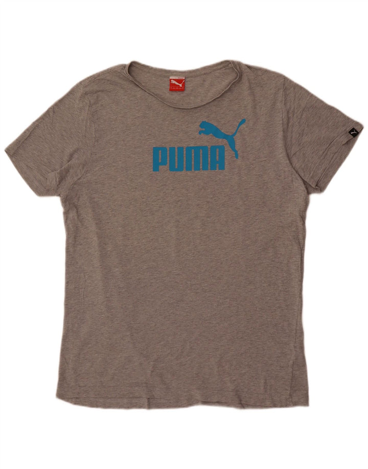 Puma Camiseta gráfica para hombre Top XL gris moteado