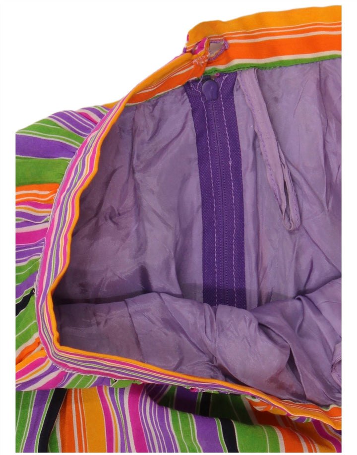 VINTAGE Falda escalonada para mujer W25 XS Rayas multicolores