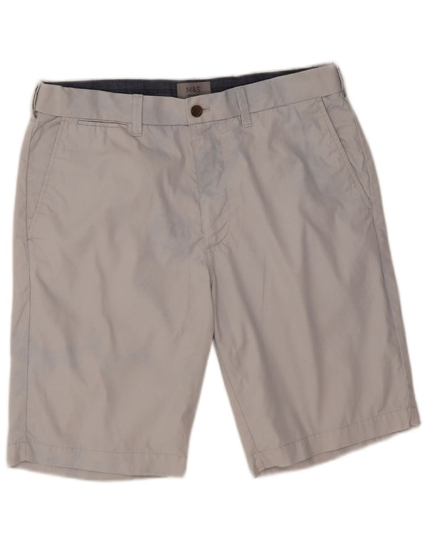 Marks & Spencer Pantalones cortos chinos para hombre W34 Algodón gris grande