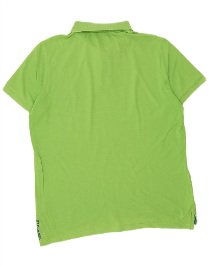 Asociación de Polo de EE. UU. Polo Hombre Algodón Verde Grande