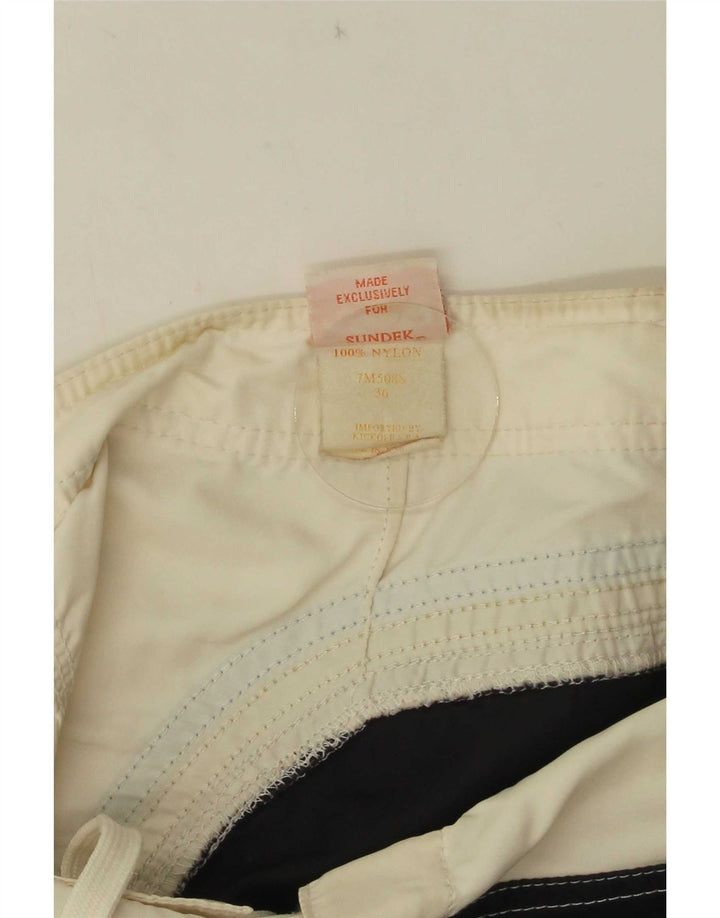Sundek Bañador Corto De Hombre De Nylon Color Block Blanco Grande