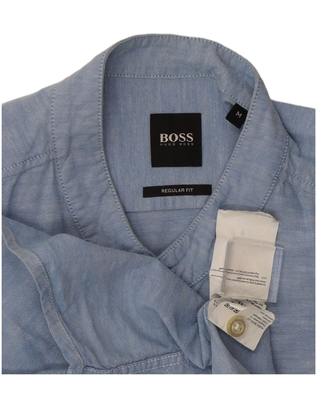 Camisa HUGO BOSS Hombre Regular Fit Algodón Azul Medio