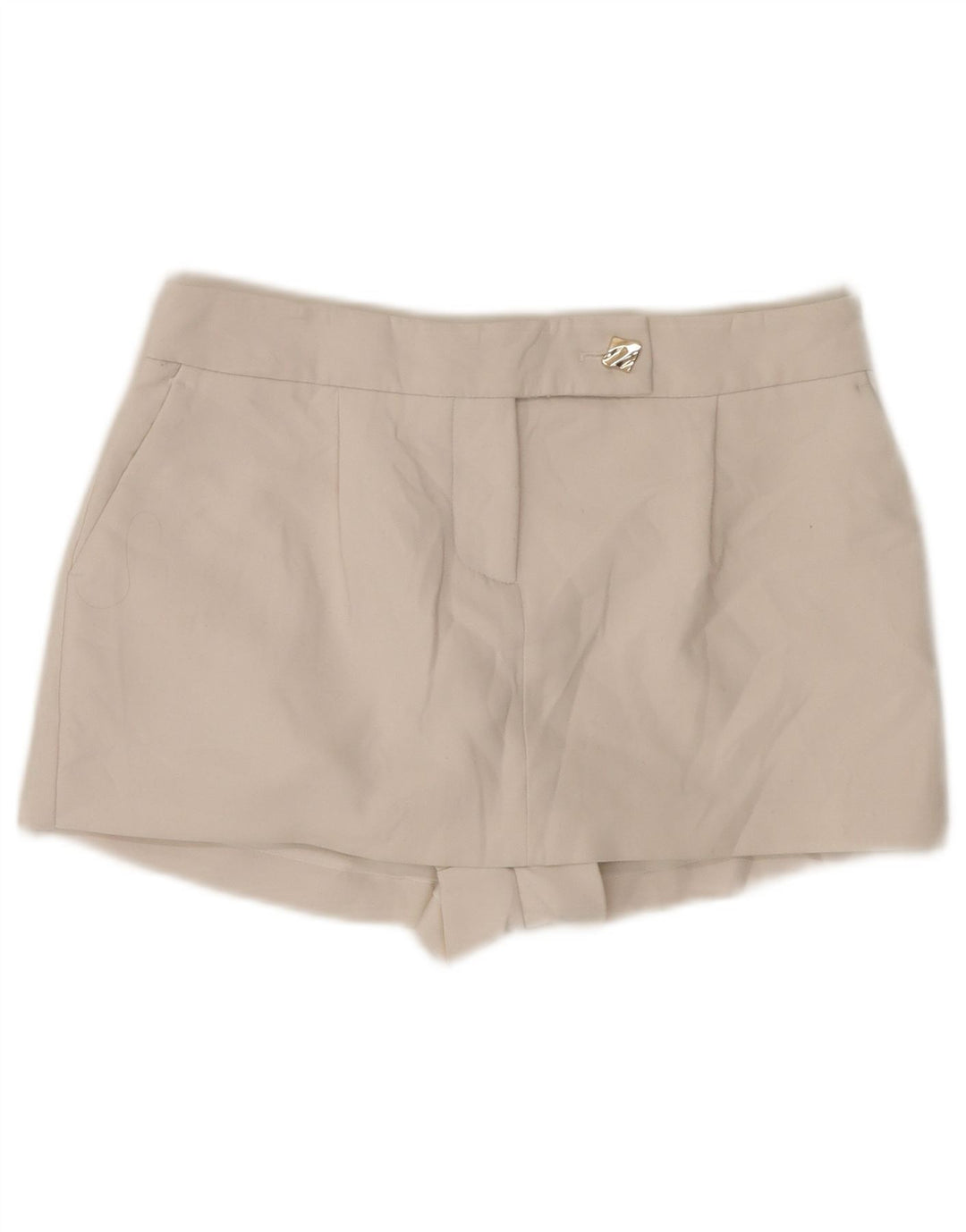 Zara Mujer Falda Pantalón UK 6 XS W30 Blanco Viscosa