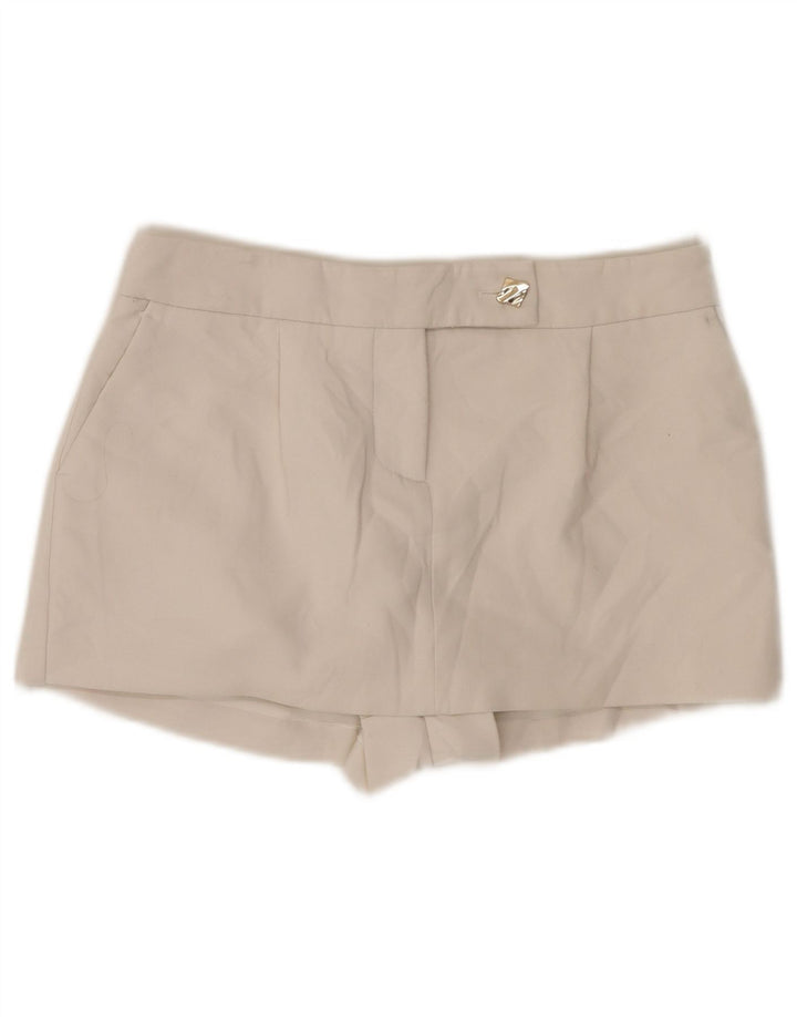 Zara Mujer Falda Pantalón UK 6 XS W30 Blanco Viscosa