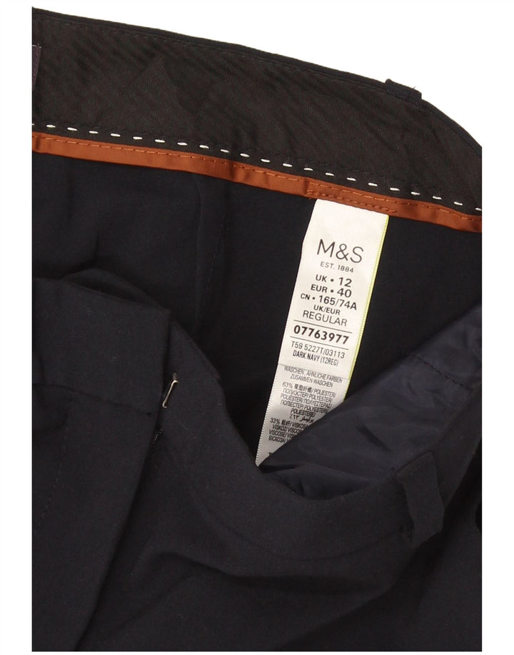 Marks & Spencer Pantalones Chinos para Mujer UK 12 Medium W32 L29 Azul Marino