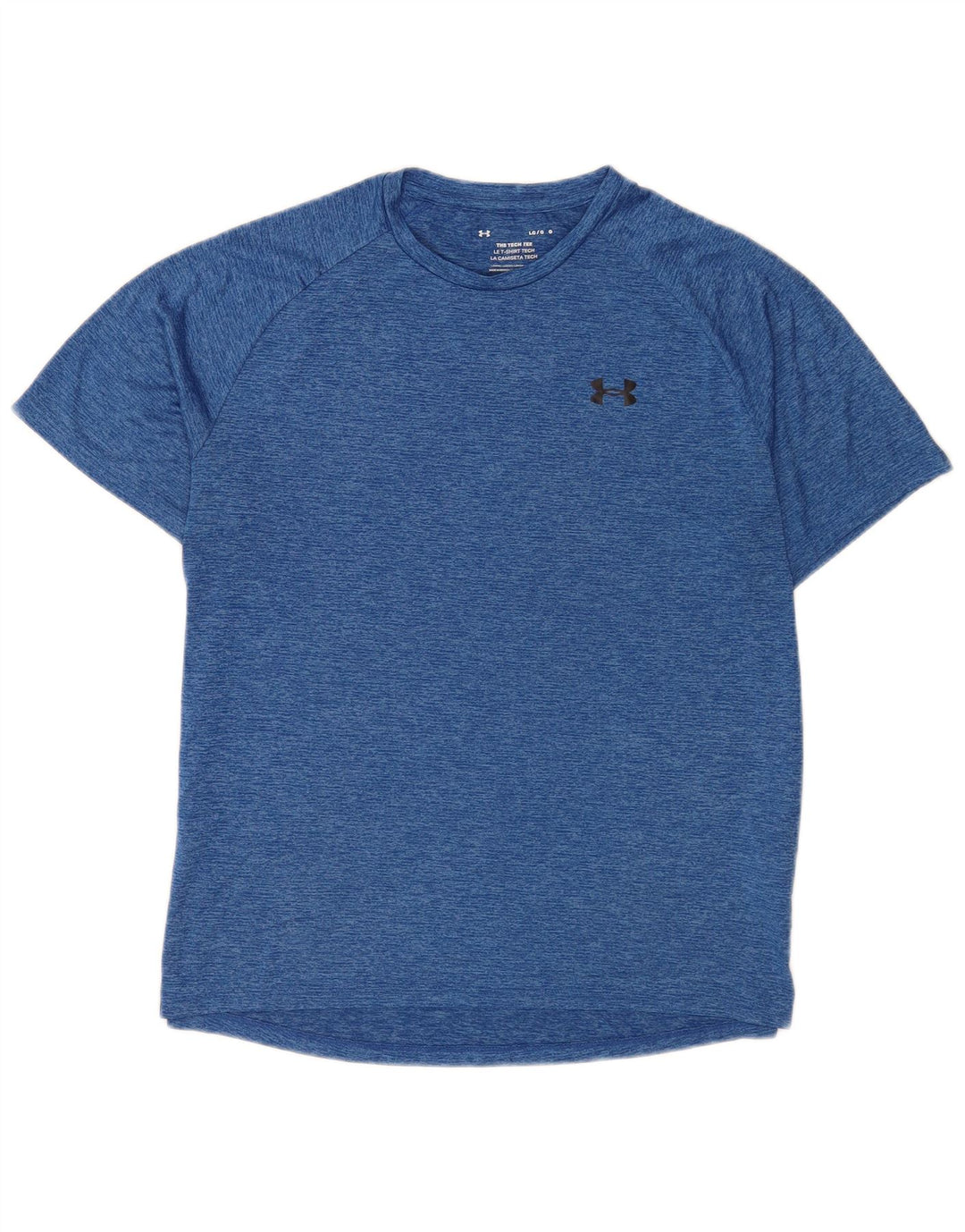 Under Armour - Camiseta para hombre, talla grande, poliéster moteado en azul