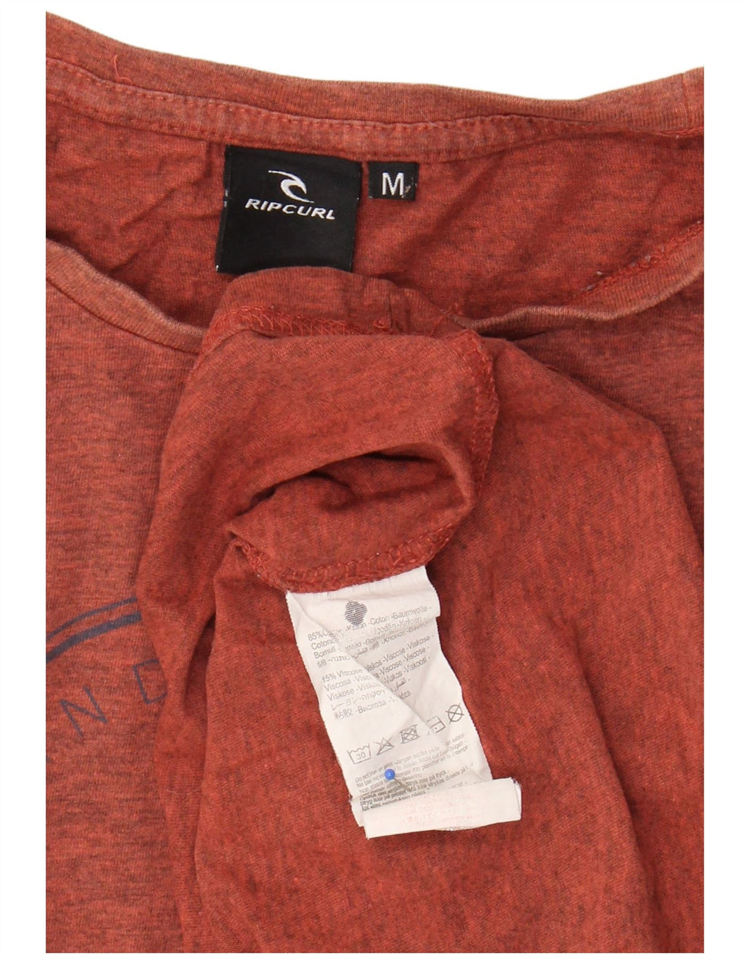 Rip Curl - Camiseta gráfica para hombre, parte superior de algodón moteado en naranja medio