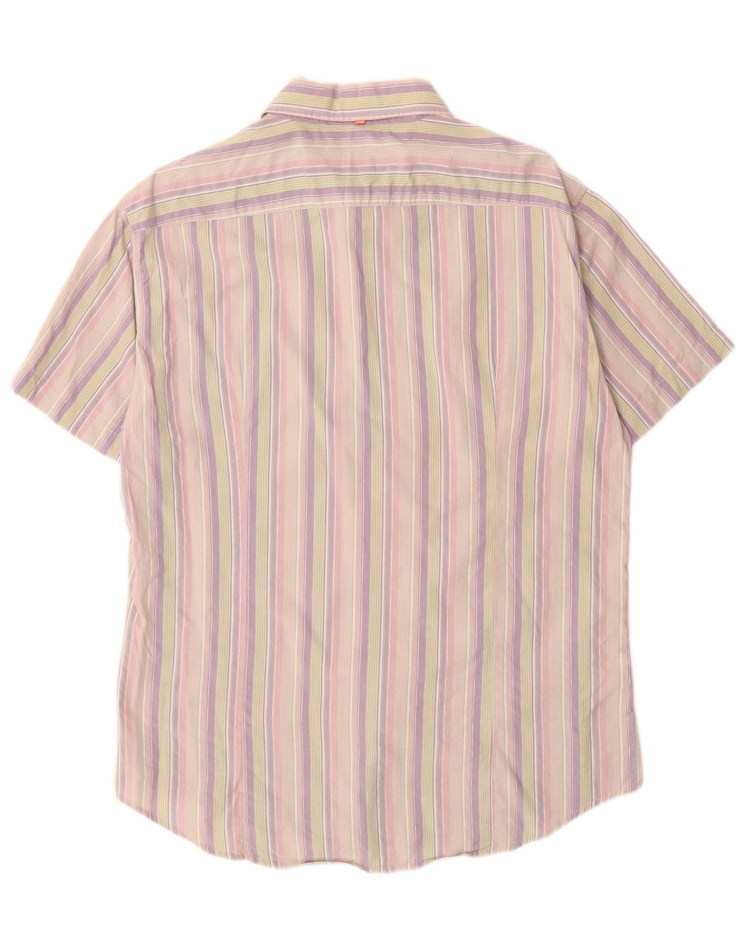 Camisa Hugo Boss Hombre Manga Corta Algodón Rayas Multicolor Grande