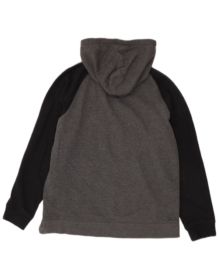 Reebok Hombre Sudadera Con Capucha Gráfica De Algodón Color Block Gris Medio