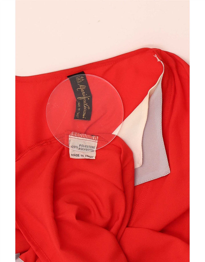 Blusa para mujer Mario Pucci Cecconi IT 44 Medium Red Colourblock