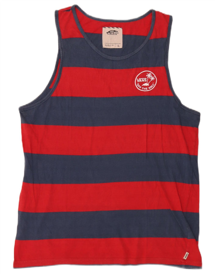 Vans Hombre Chaleco Top Grande Azul Rayas