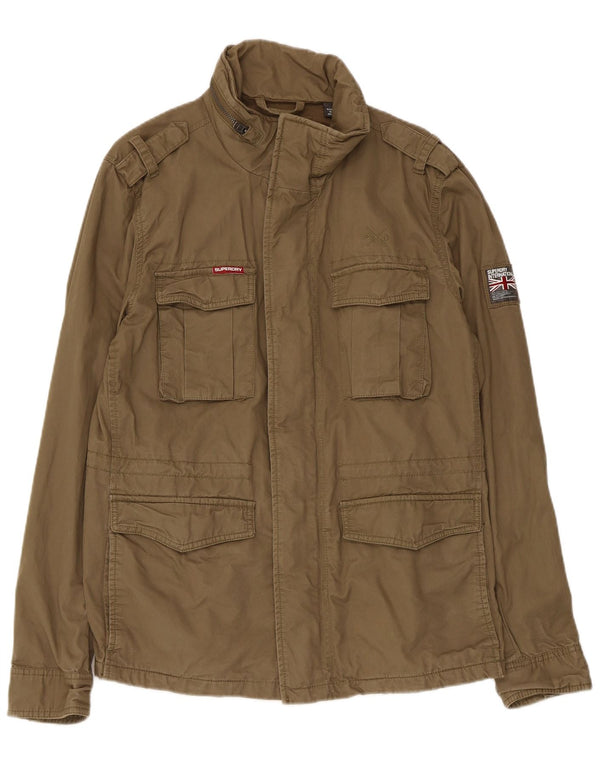 Superdry Chaqueta militar para hombre UK 40 Large Algodón caqui