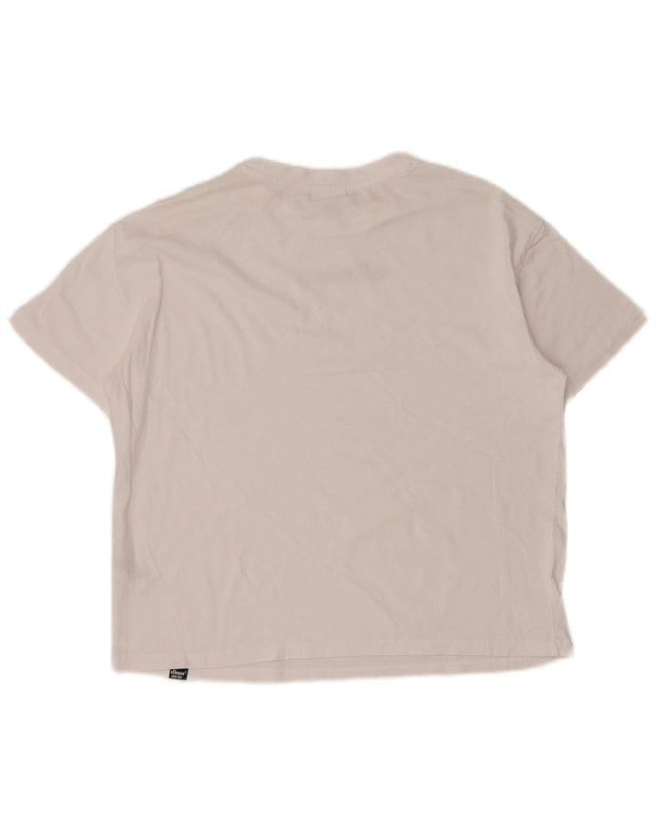 Ellesse Camiseta gráfica extragrande para mujer UK 6 XS Algodón blanco