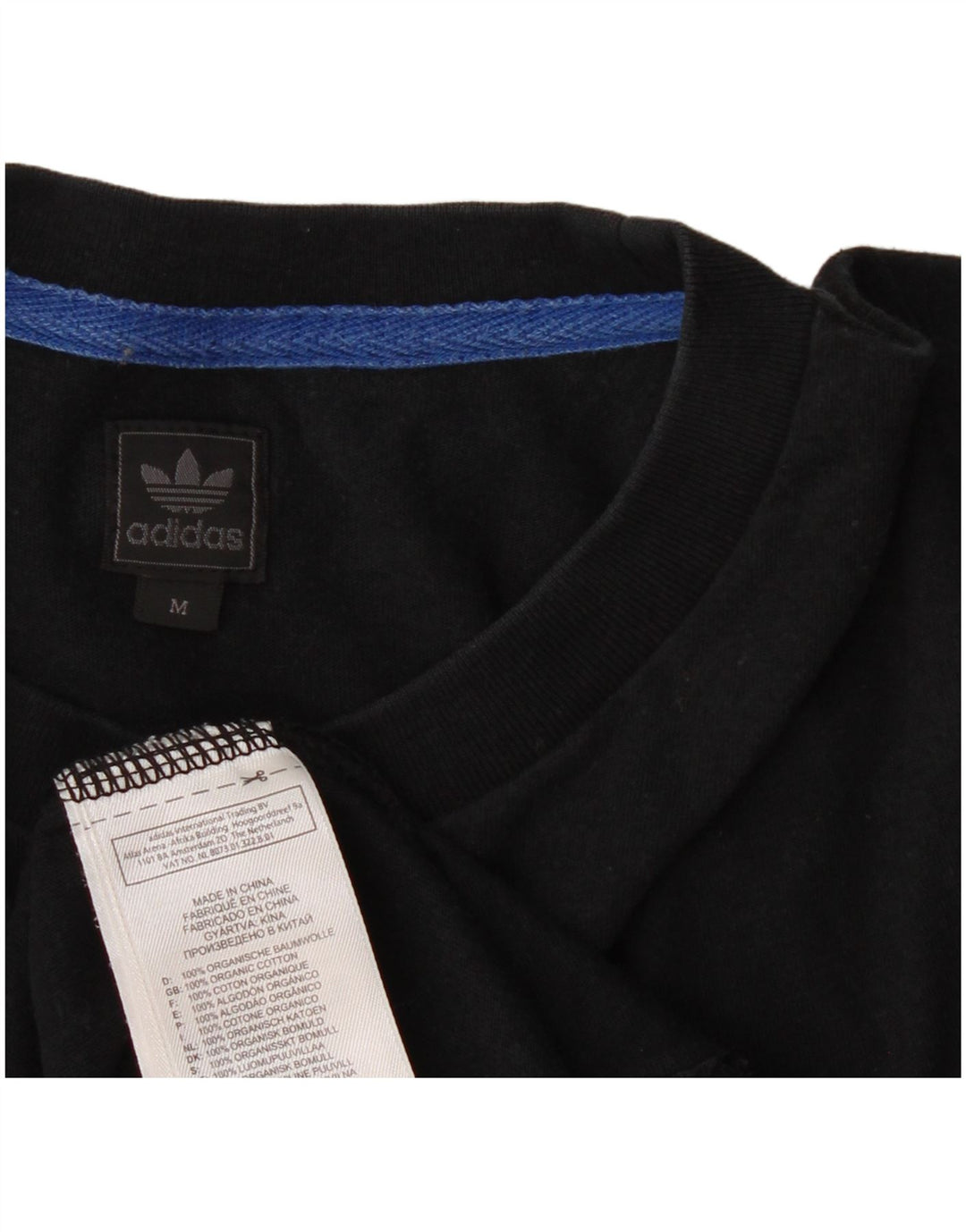 Adidas - Camiseta gráfica para hombre, talla mediana, algodón negro