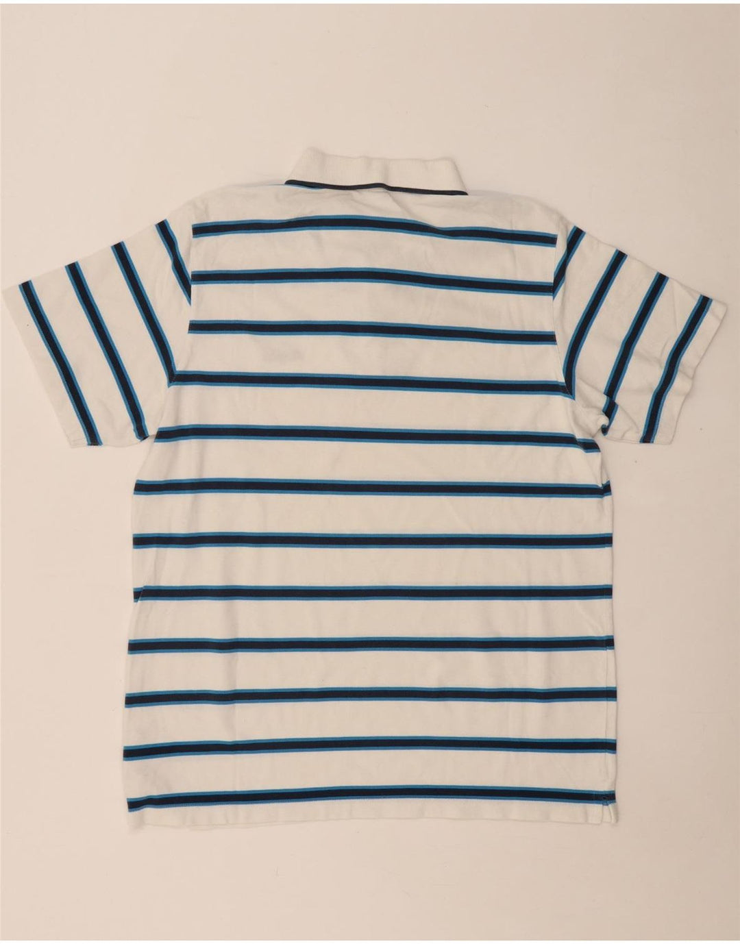 REEBOK Polo Hombre XL Algodón Rayas Blanco