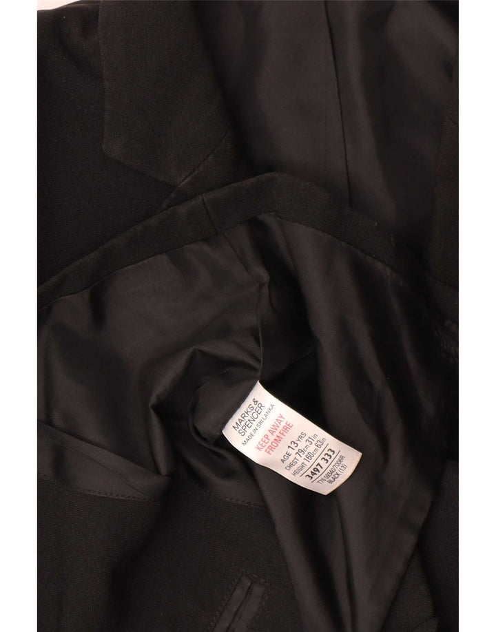 Marks & Spencer Chaqueta tipo blazer de 2 botones para niños 12-13 años Poliéster negro