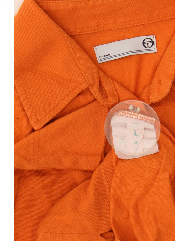 Sergio Tacchini Camisa de manga 3/4 para mujer IT 46 Grande Naranja