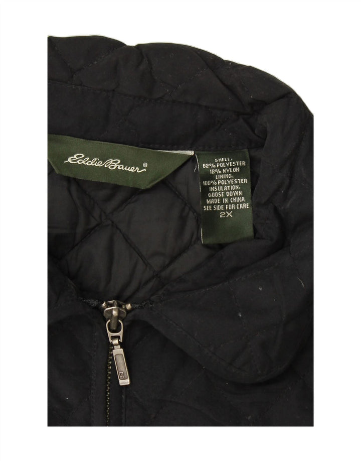 EDDIE BAUER Womens Quilted Jacket UK 20 2XL Black Polyester Vintage Eddie Bauer and Second-Hand Eddie Bauer from Messina Hembry 