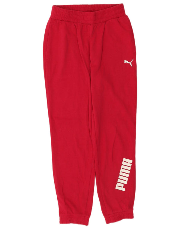 PUMA Womens Graphic Tracksuit Trousers Joggers UK 4 XS  Pink Cotton