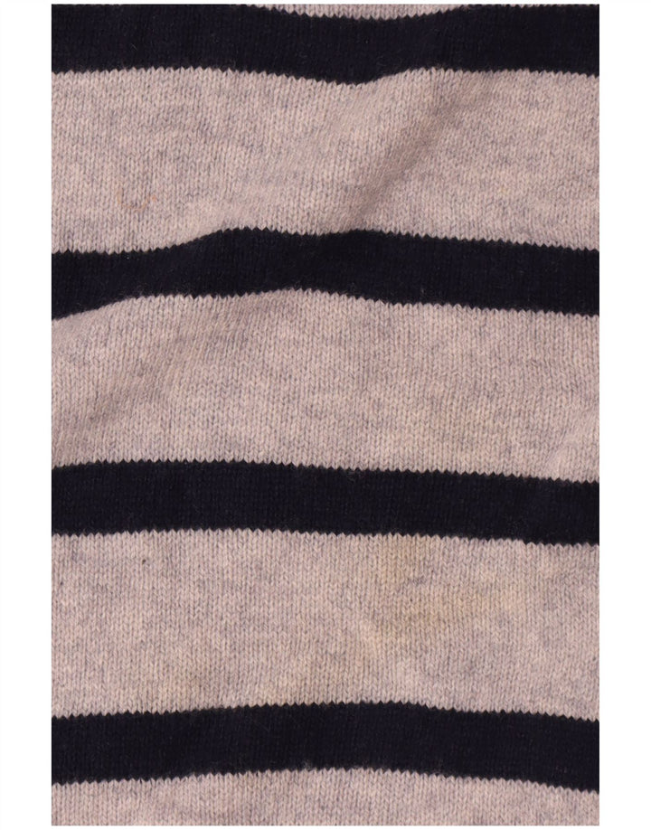 Marks & Spencer Suéter de Cuello Redondo para Mujer UK 46 Grande Gris Rayas
