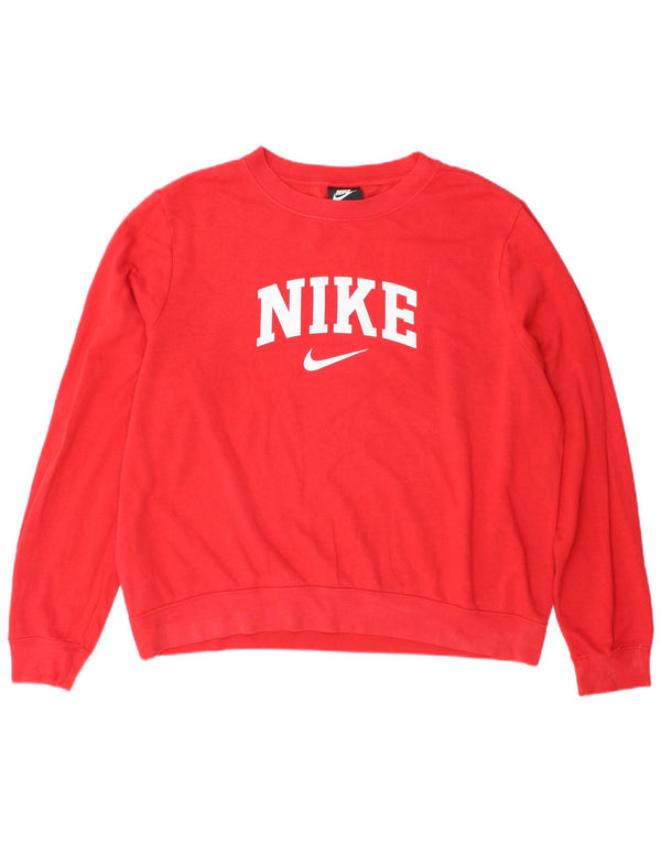Nike Sudadera extragrande con gráfico para mujer UK 40 XL Algodón rojo