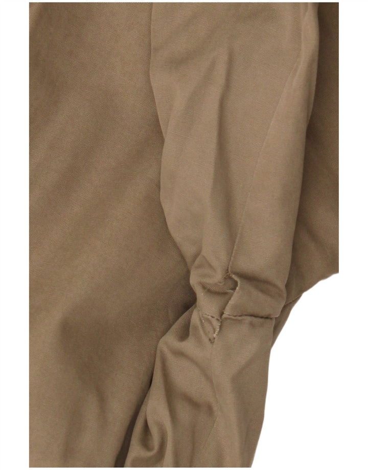 Vintage hombres abrigo Reino Unido 40 algodón beige grande