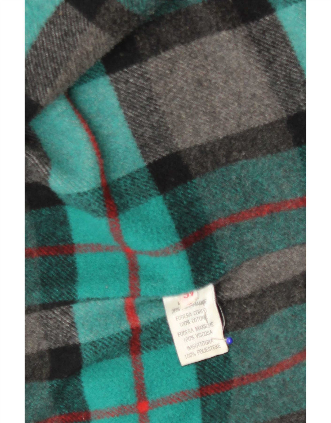Vintage hombre con capucha Duffle Coat IT 46 Pequeña lana verde