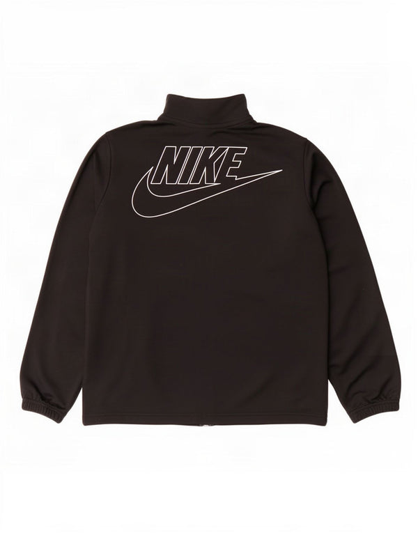 Nike Boys Graphic Chándal Top Chaqueta 12-13 años XL Negro Poliéster