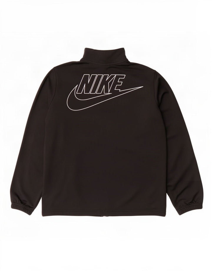 Nike Boys Graphic Chándal Top Chaqueta 12-13 años XL Negro Poliéster