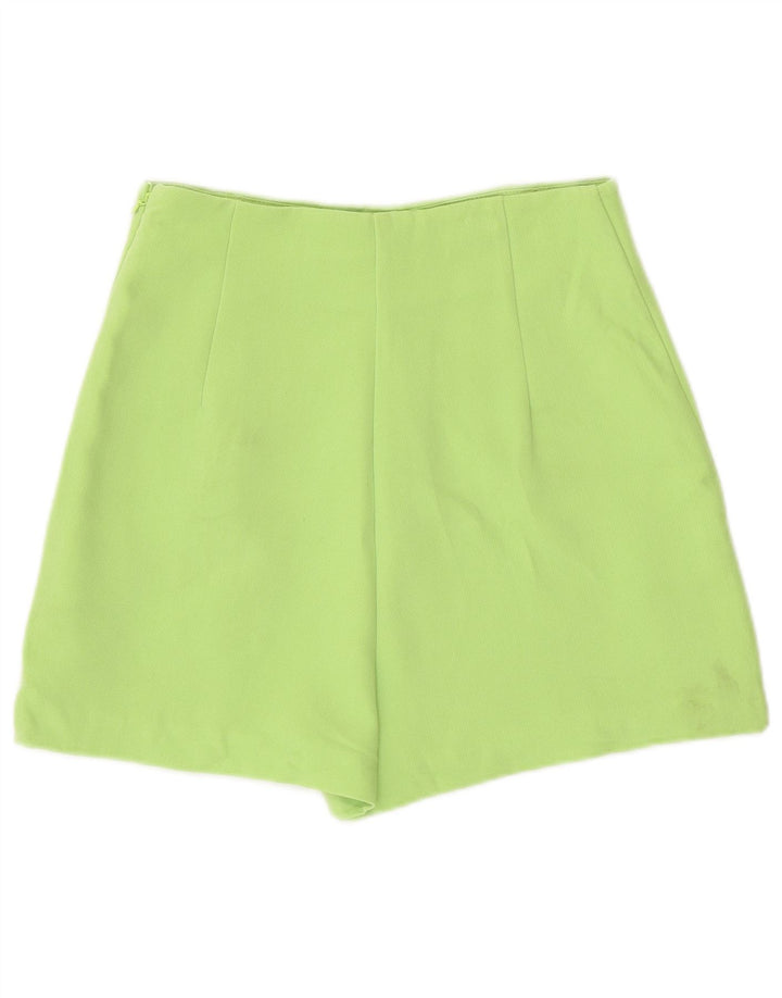 Zara Mujer Falda Pantalón De Cintura Alta UK 8 Small Verde