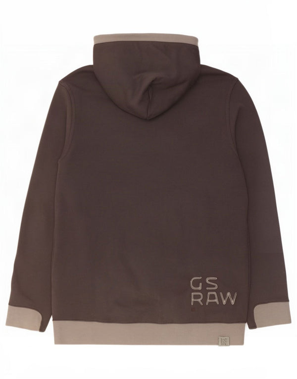 G-Star Sudadera con capucha y cremallera gráfica para hombre XL Algodón color block negro