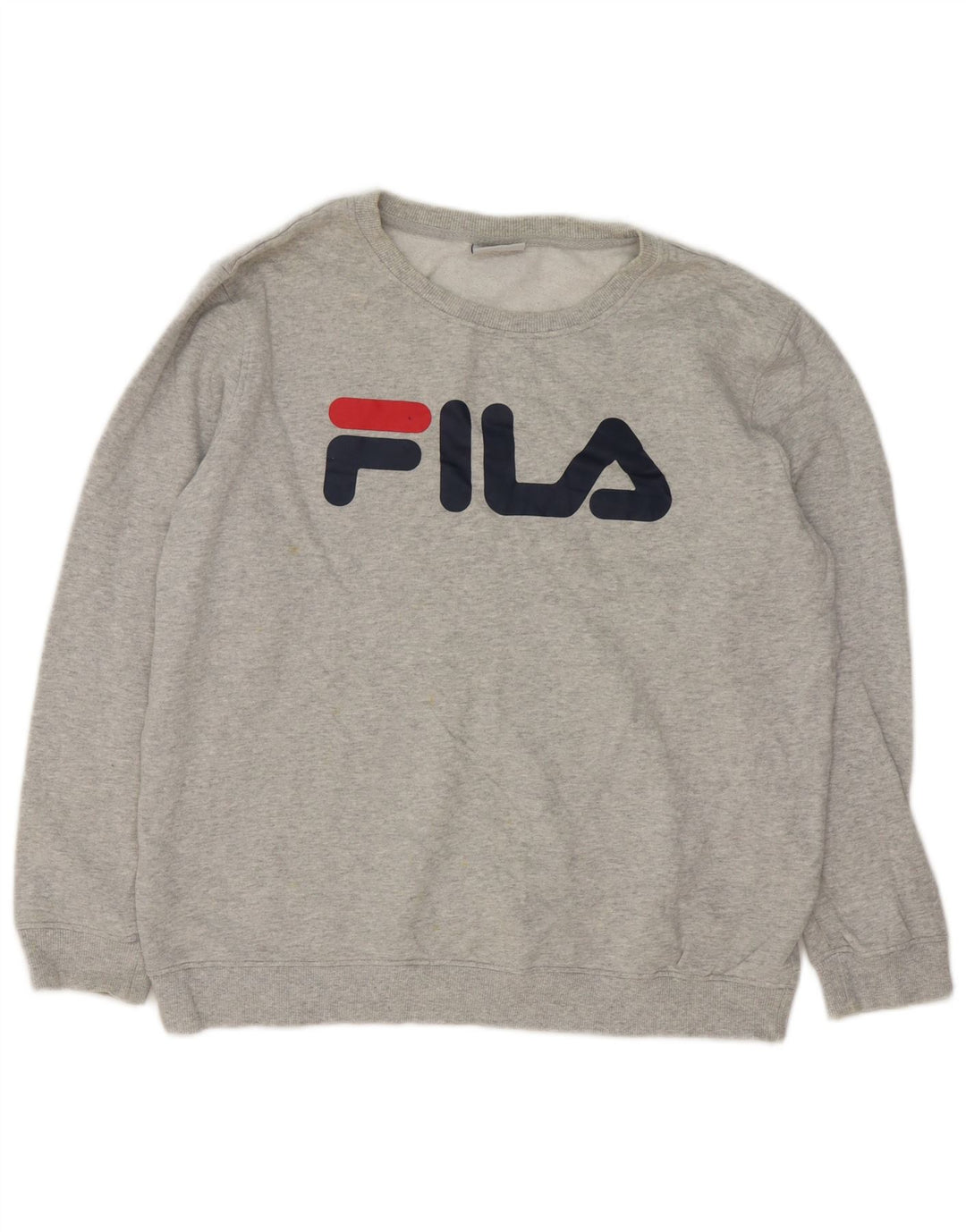 Fila Hombre Sudadera Gráfica Jersey De Algodón Moteado Gris Medio