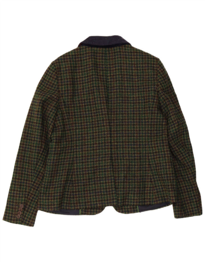 Hobbs Chaqueta tipo blazer con 1 botón para mujer Reino Unido 40 Grande Lana de pata de gallo verde