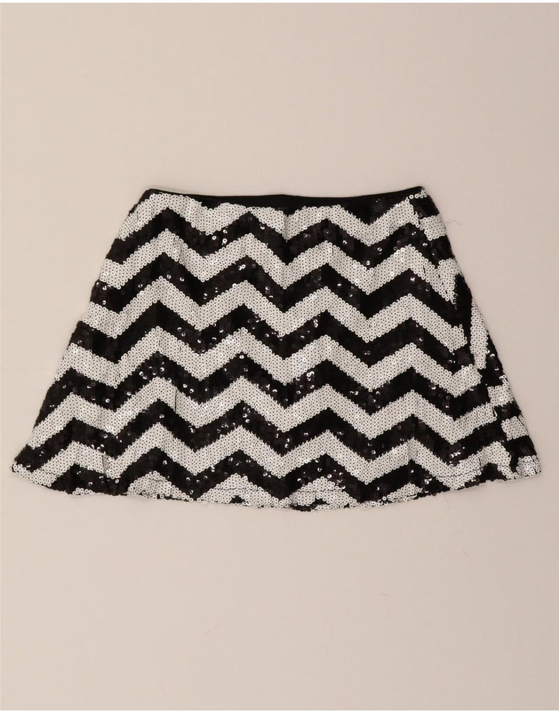 FOREVER 21 Womens Sequin Mini Skirt Small W26  Black Chevron Vintage Forever 21 and Second-Hand Forever 21 from Messina Hembry 