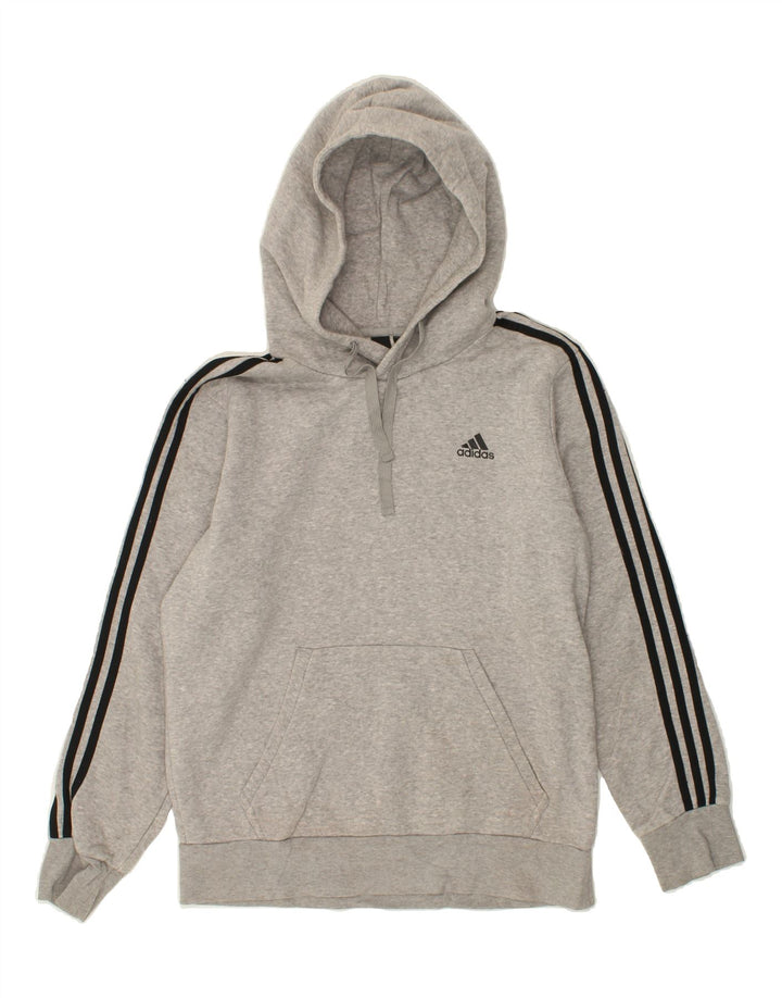 ADIDAS Mens Hoodie Jumper Medium Grey Cotton Vintage Adidas and Second-Hand Adidas from Messina Hembry 