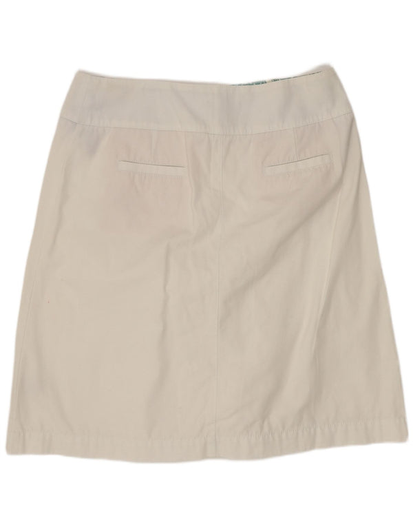Falda acampanada para mujer Boden UK 46 Large W32 Algodón blanco