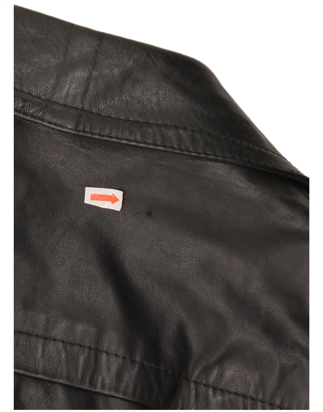 VINTAGE Abrigo de cuero para hombre IT 48 Cuero negro medio