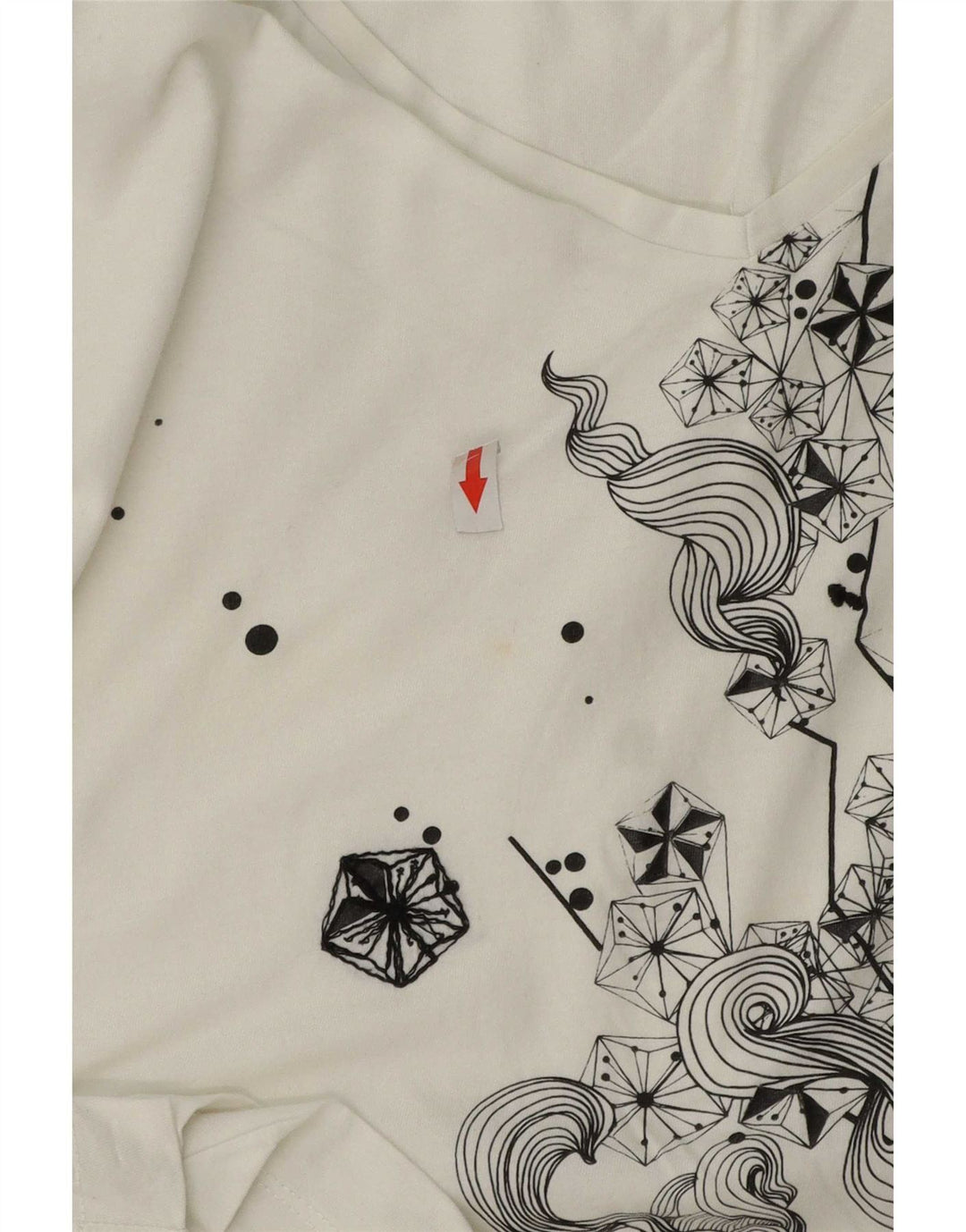 Lee Top para mujer manga 3/4 UK 46 Grande Algodón blanco