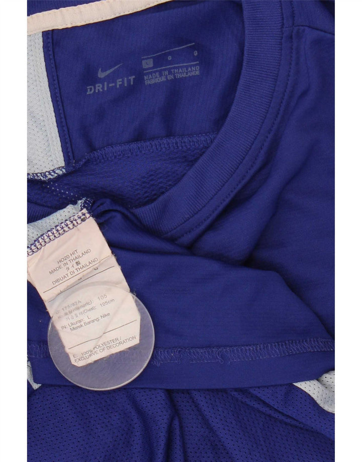 Camiseta Nike Dri Fit para hombre, talla grande, color azul, poliéster