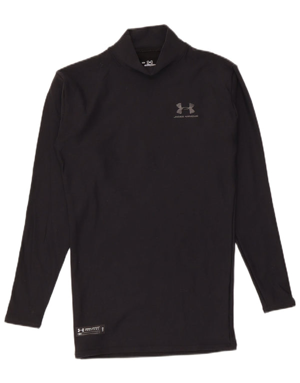 Under Armour Camiseta de compresión para hombre de manga larga de nailon negro mediano