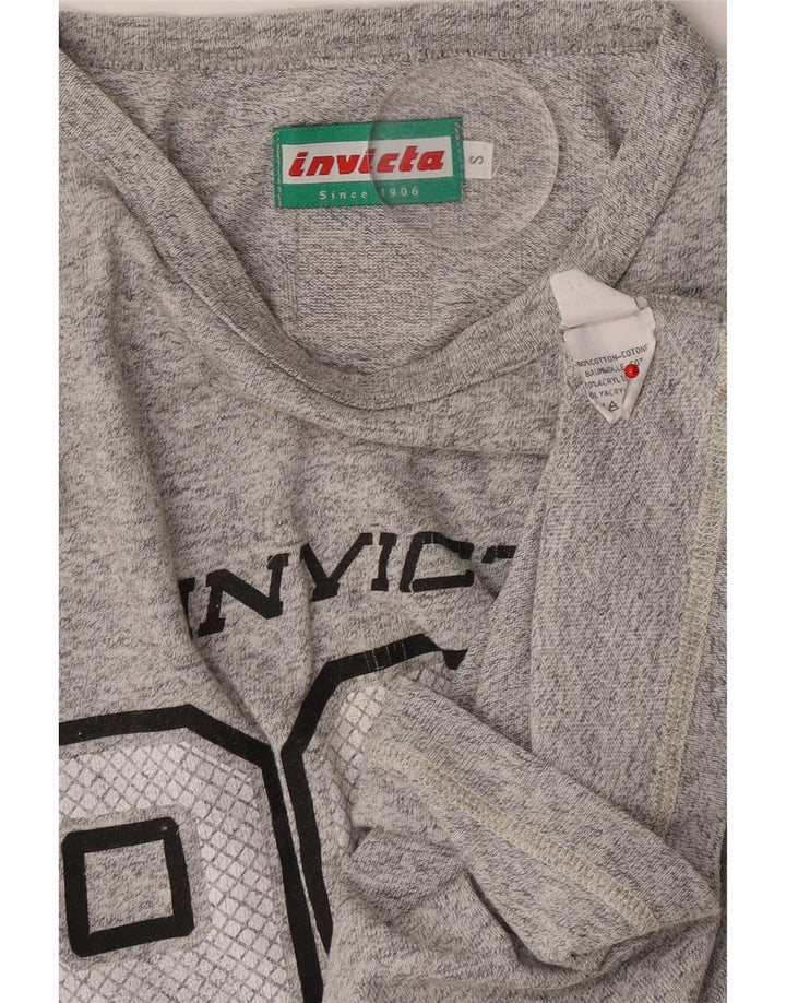Invicta Camiseta gráfica para hombre Top pequeño de algodón moteado gris