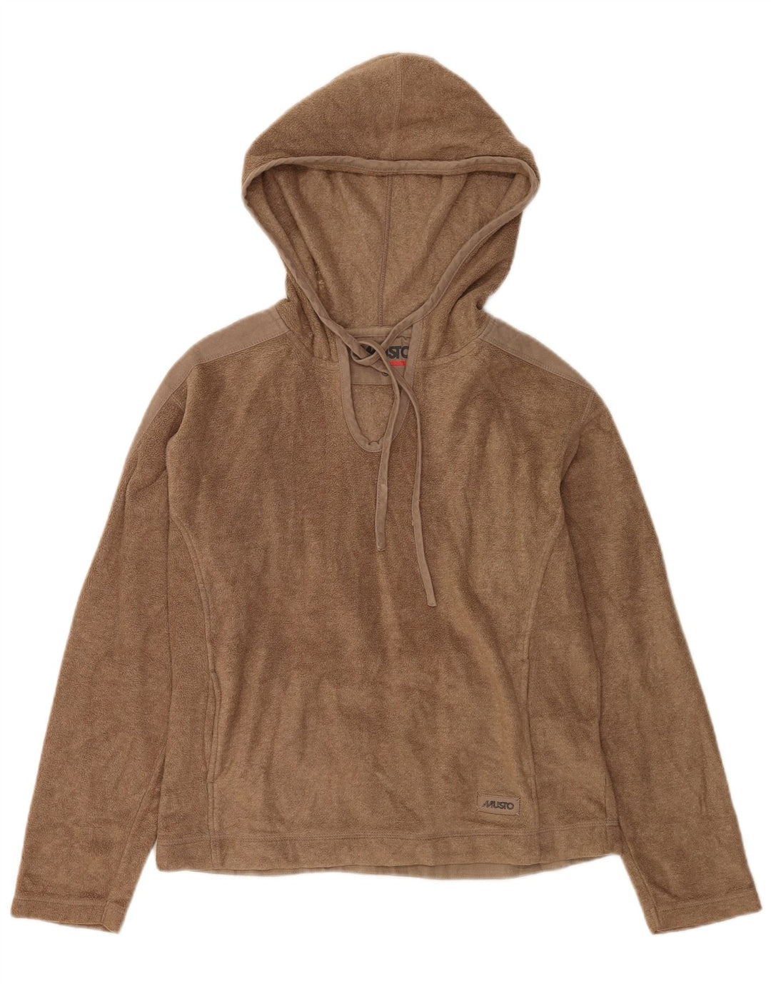 Musto Jersey de forro polar con capucha para mujer UK 12 Poliéster marrón medio