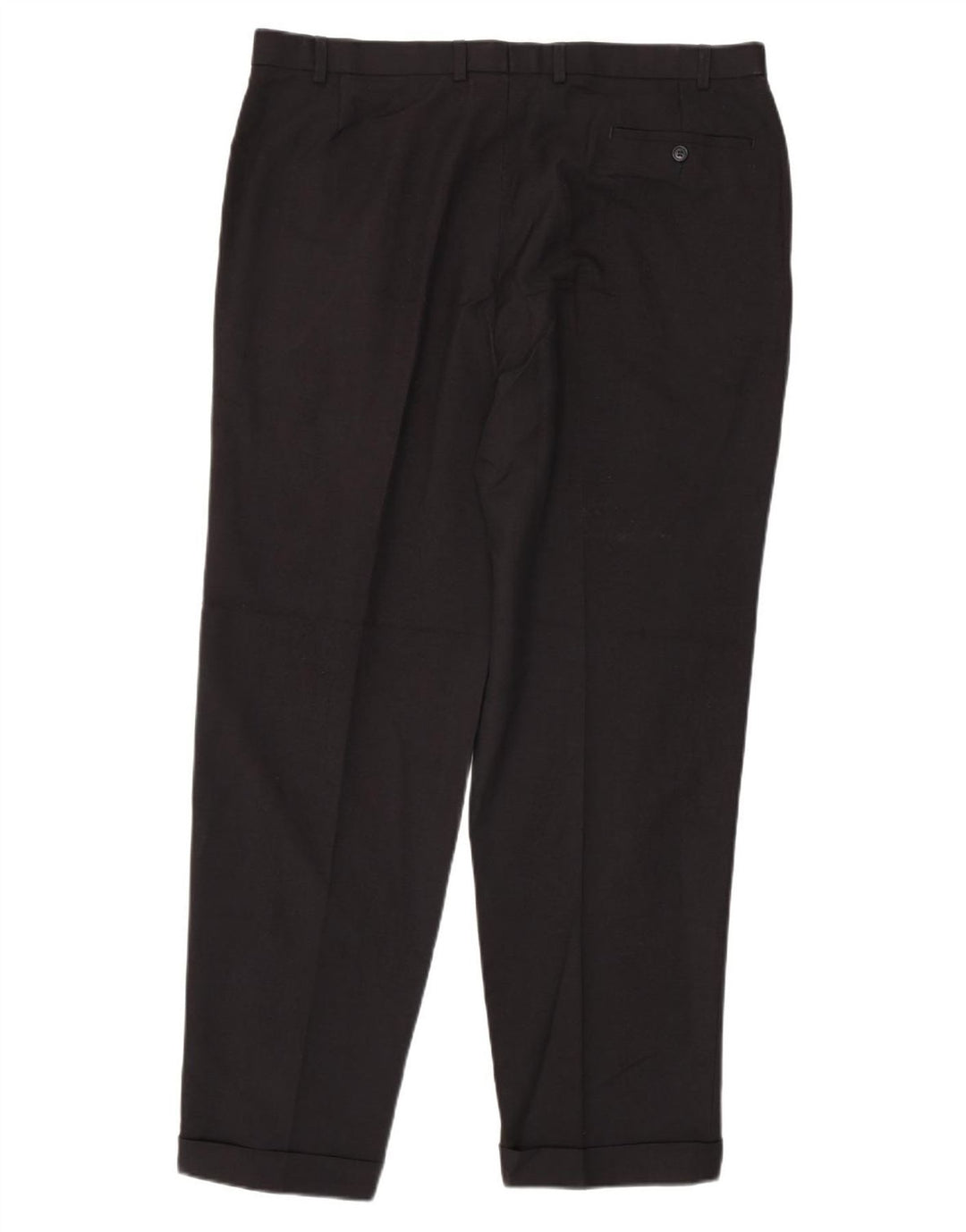 Marks & Spencer Pantalón de traje con pinzas para hombre W40 L33 Poliéster azul marino