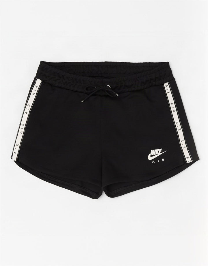 Nike Pantalones cortos deportivos gráficos para mujer UK 40 Mediano Negro Colorblock Poliéster