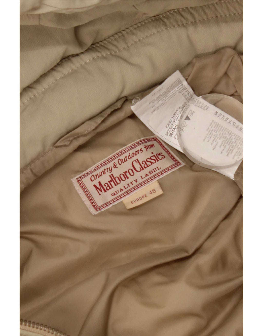 Marlboro Classics Chaqueta acolchada con capucha para mujer EU 46 XL Beige Nylon