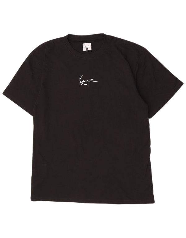 Karl Kani - Camiseta para hombre, talla grande, algodón negro