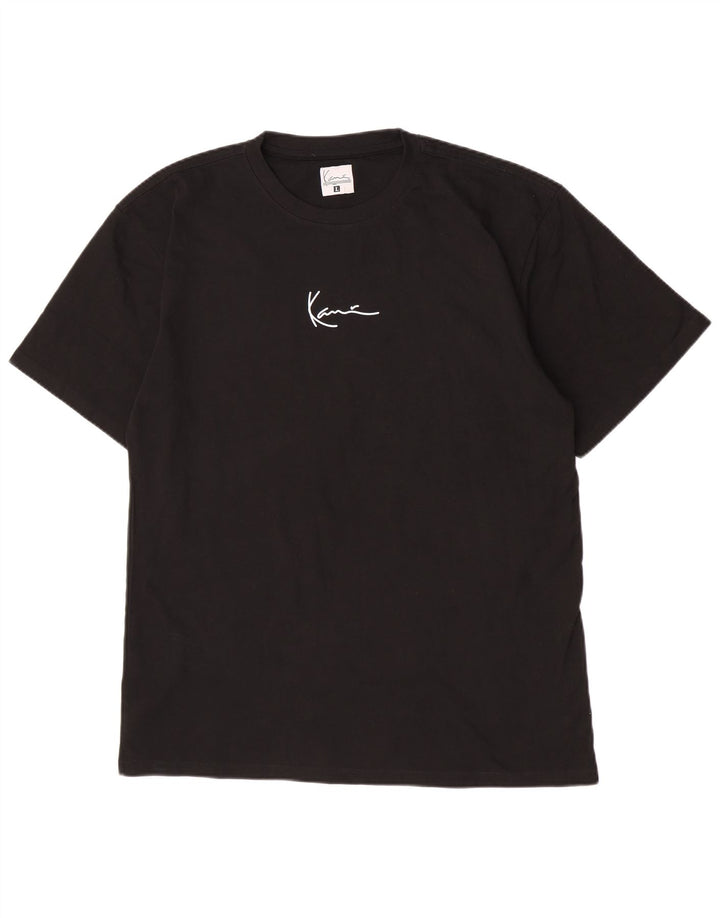 Karl Kani - Camiseta para hombre, talla grande, algodón negro