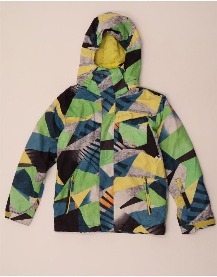 Quiksilver Chaqueta cortavientos para niño 11-12 años multicolor geométrico