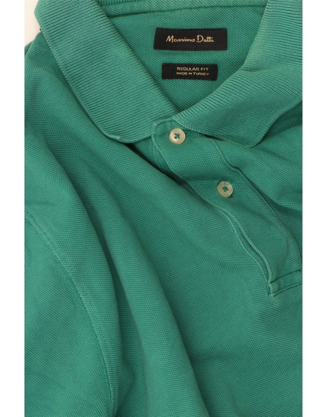 Massimo Dutti Polo Regular Fit Algodón Verde Medio Hombre