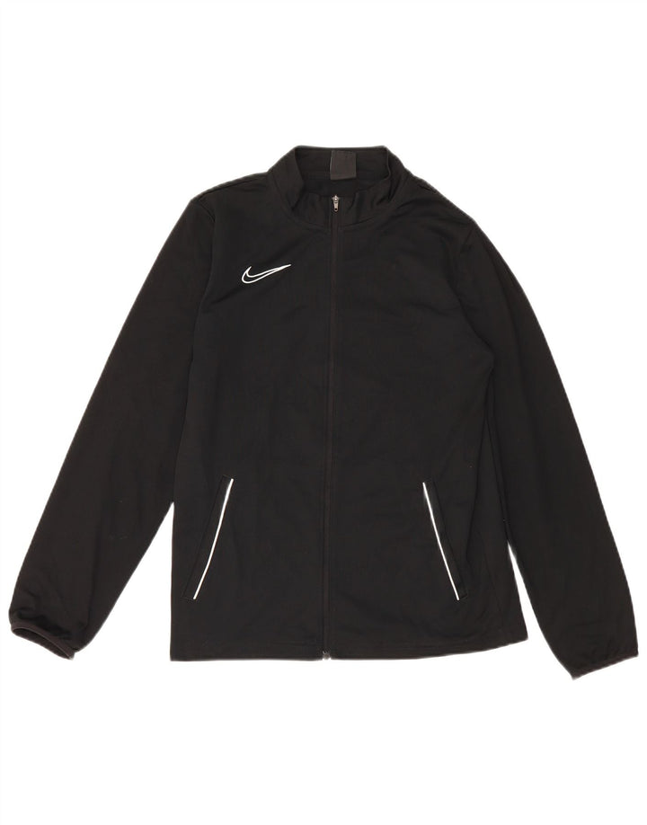 Nike Boys Dri Fit Chándal Top Chaqueta 13-14 años XL Negro Poliéster